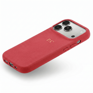 Red Leather iPhone Case - Poly Bands