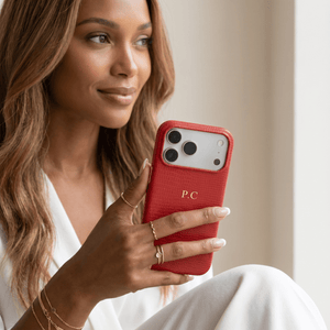Red Leather Snake iPhone Case - Poly Bands
