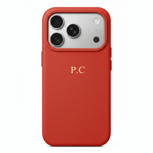 Red Magnetic Leather iPhone Case - Poly Bands