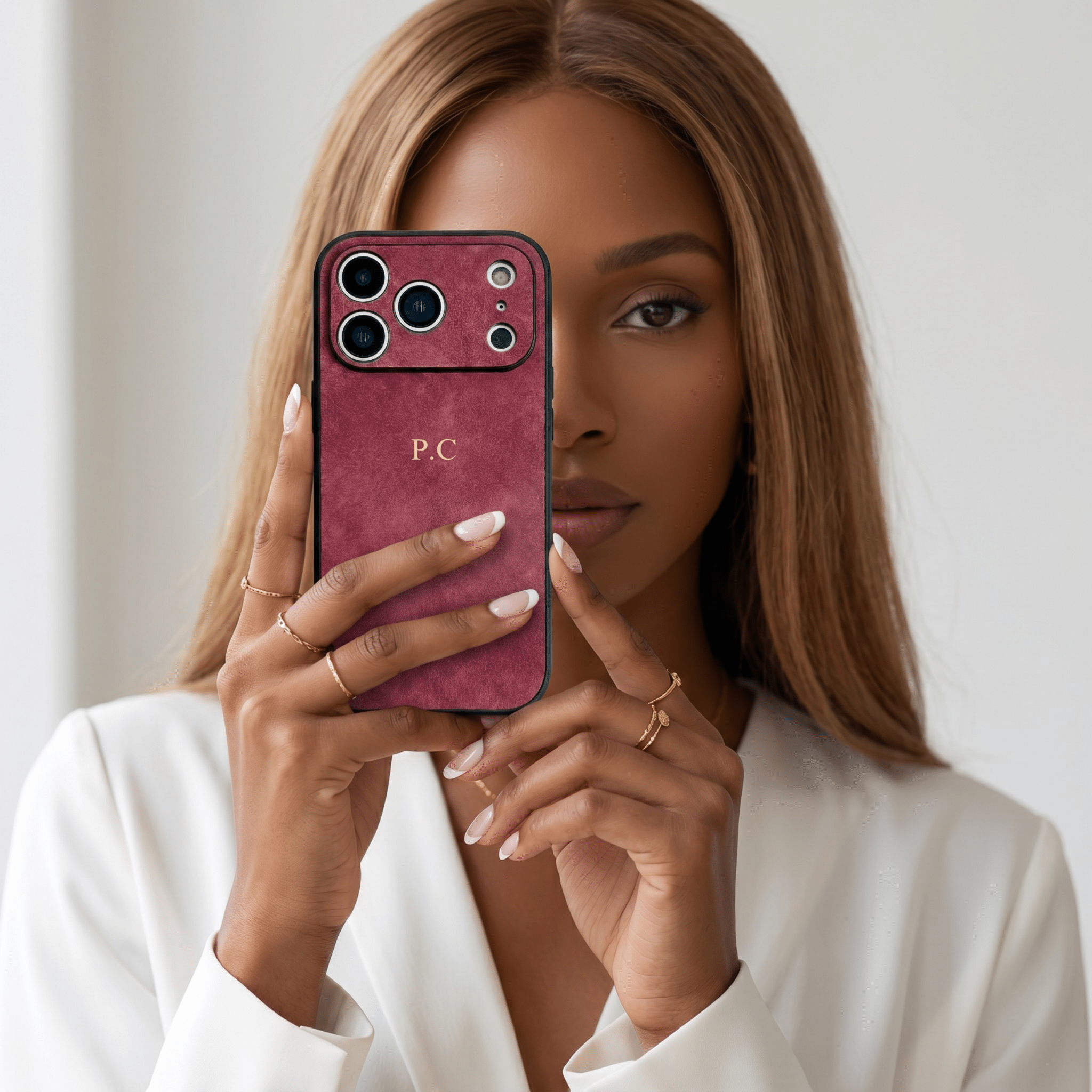Red Suede iPhone Case - Poly Bands