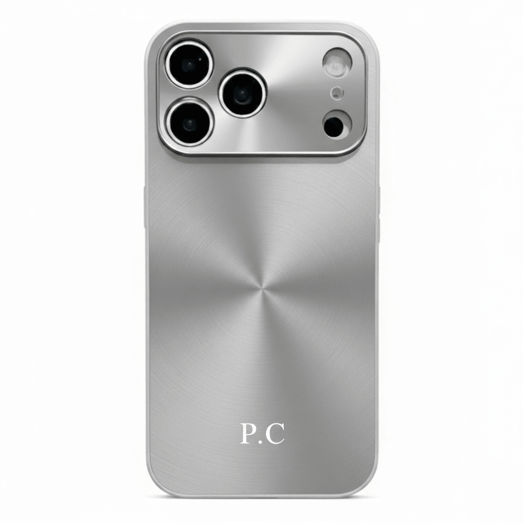 Silver Flashy Alu iPhone Case - Poly Bands