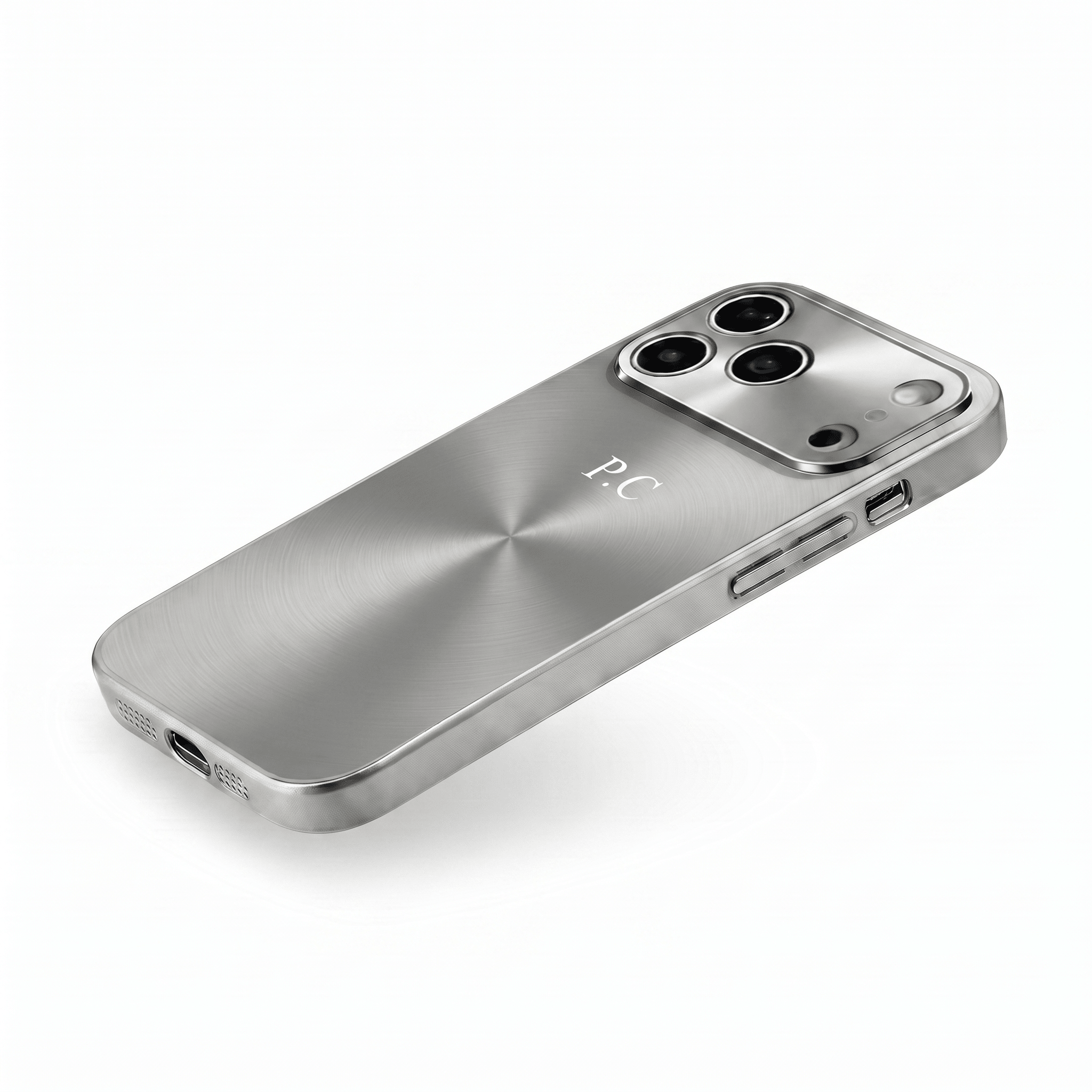 Silver Flashy Alu iPhone Case - Poly Bands