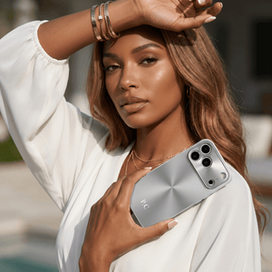 Silver Flashy Alu iPhone Case - Poly Bands