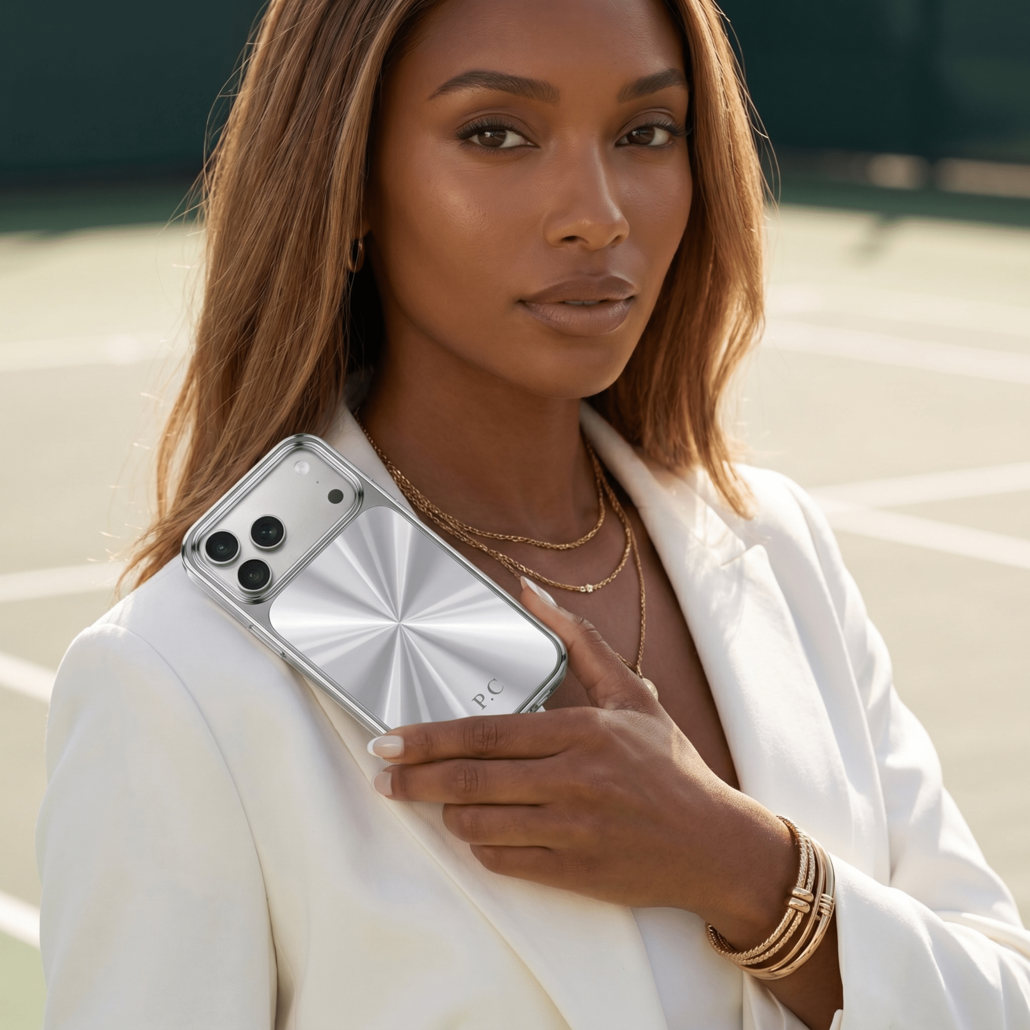 Silver Flashy iPhone Case - Poly Bands