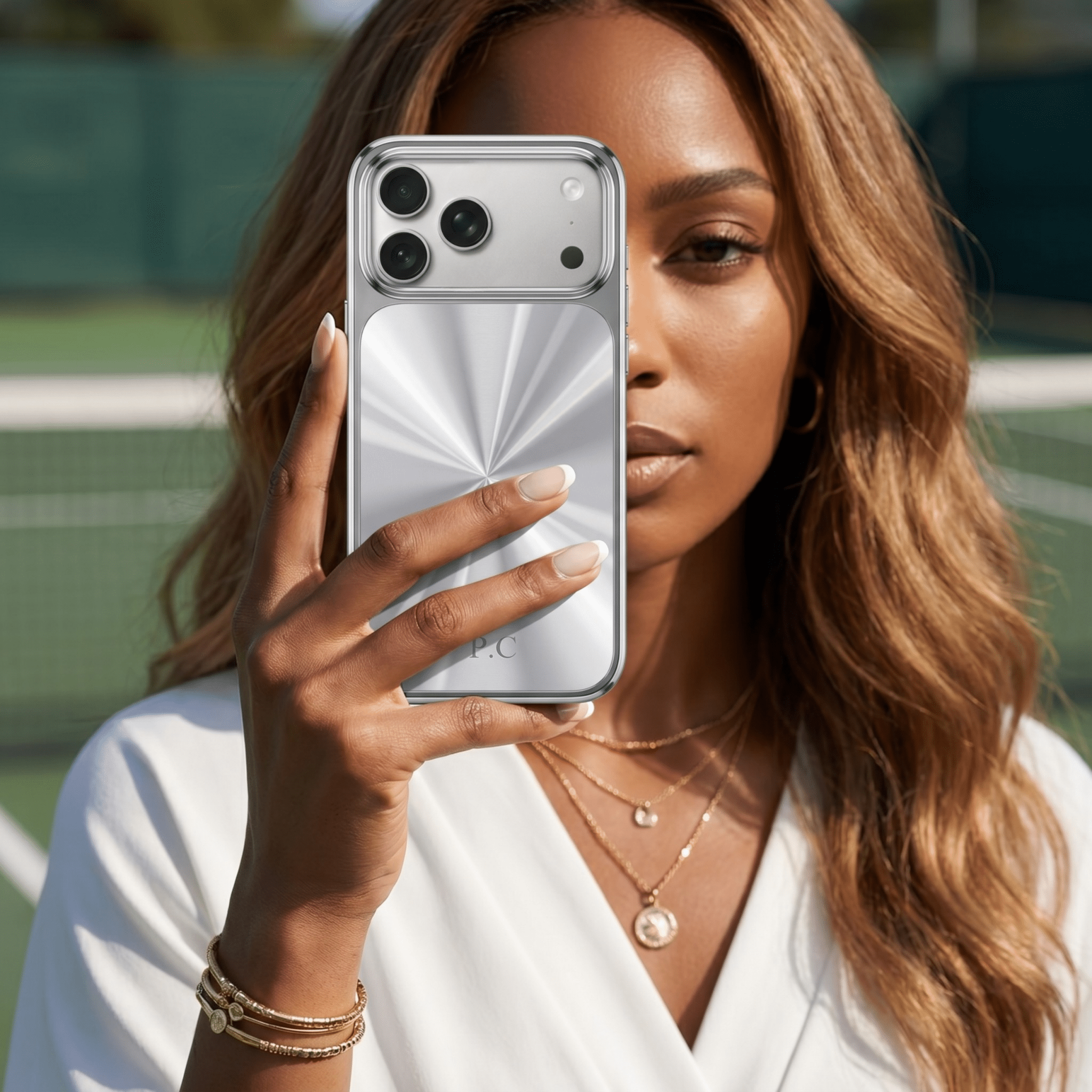 Silver Flashy iPhone Case - Poly Bands