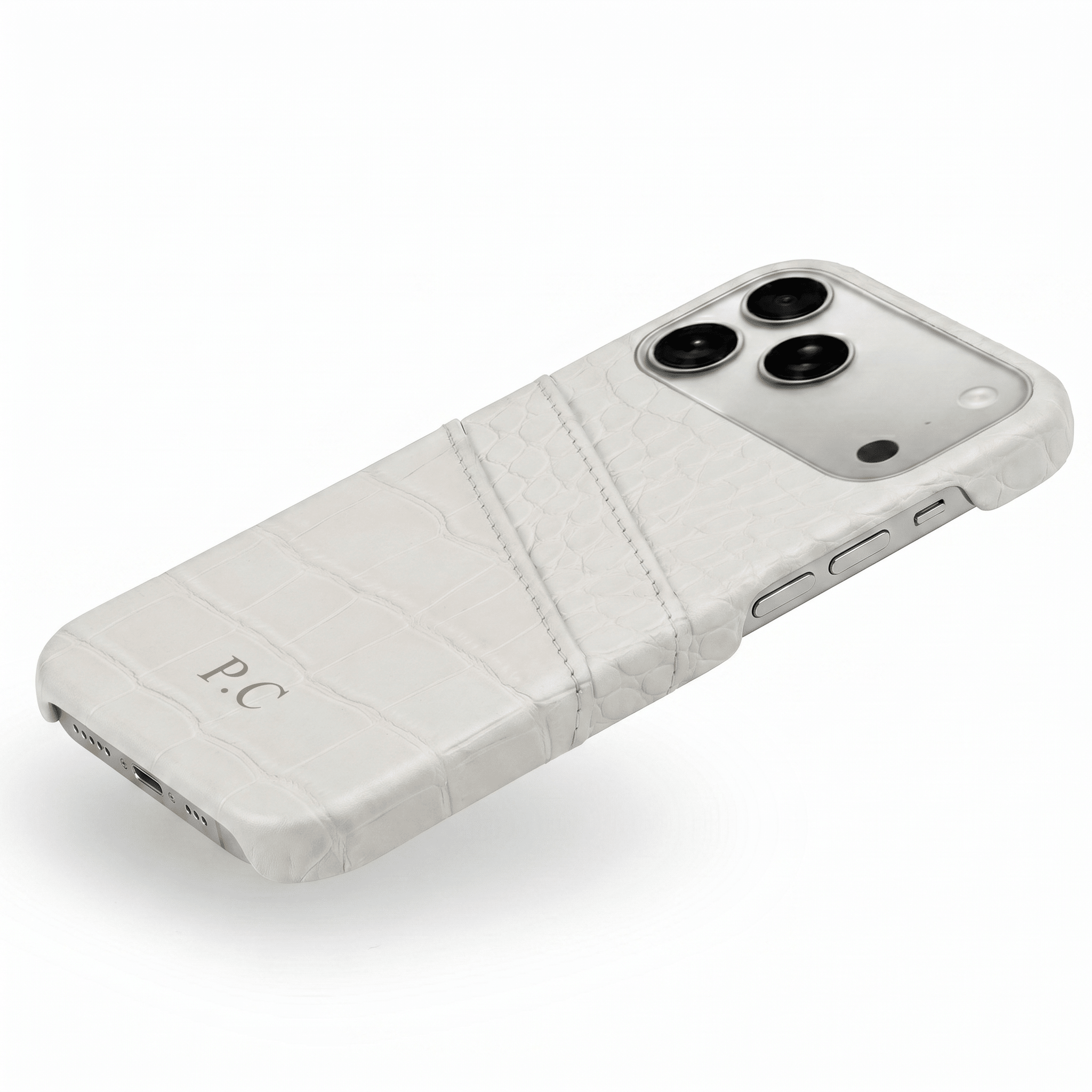 White Crocodile iPhone Case - Poly Bands