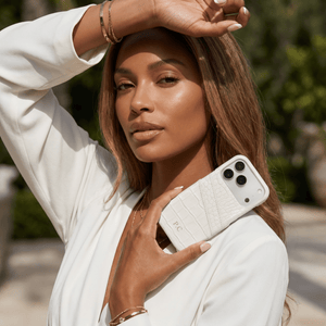 White Crocodile iPhone Case - Poly Bands