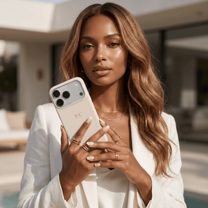 White Leather iPhone Case - Poly Bands