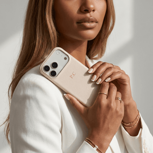 White Leather iPhone Case - Poly Bands