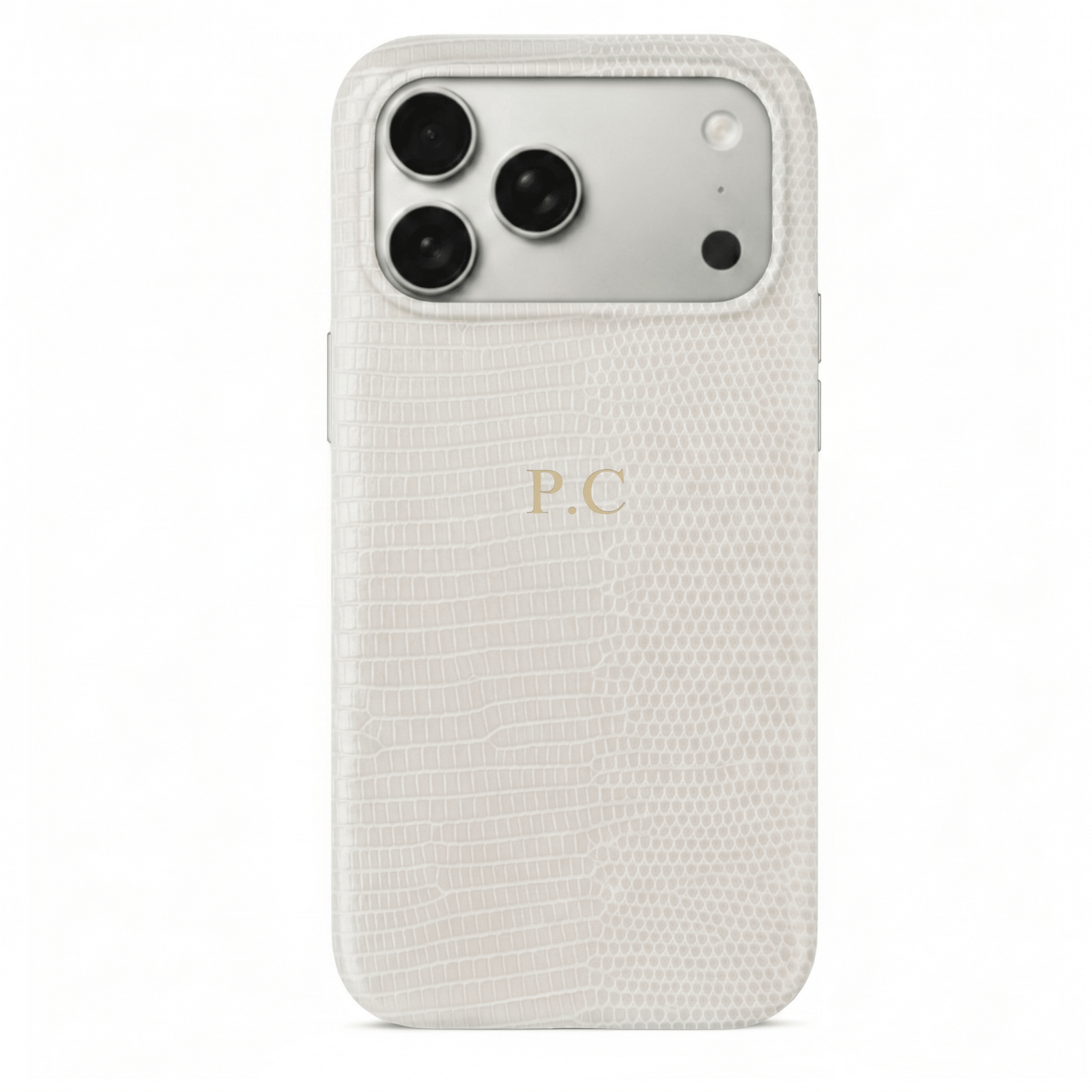 White Leather Snake iPhone Case - Poly Bands