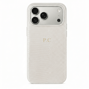 White Leather Snake iPhone Case - Poly Bands