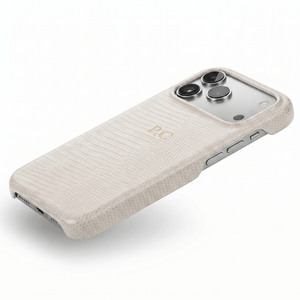 White Leather Snake iPhone Case - Poly Bands