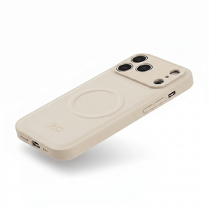 White Personalized Magnetic Leather iPhone Case - Poly Bands