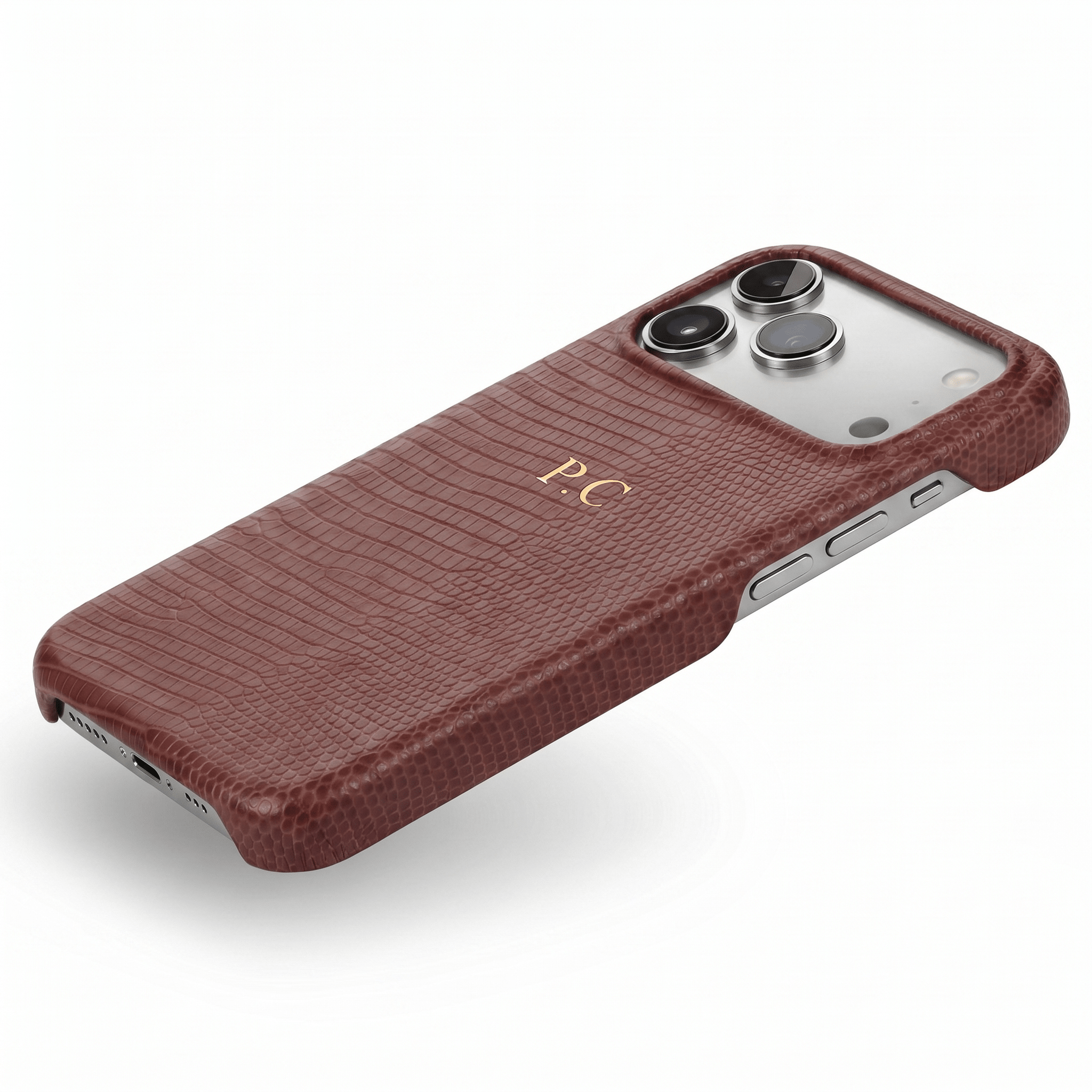 Wine Leather Snake iPhone Case - Poly Bands
