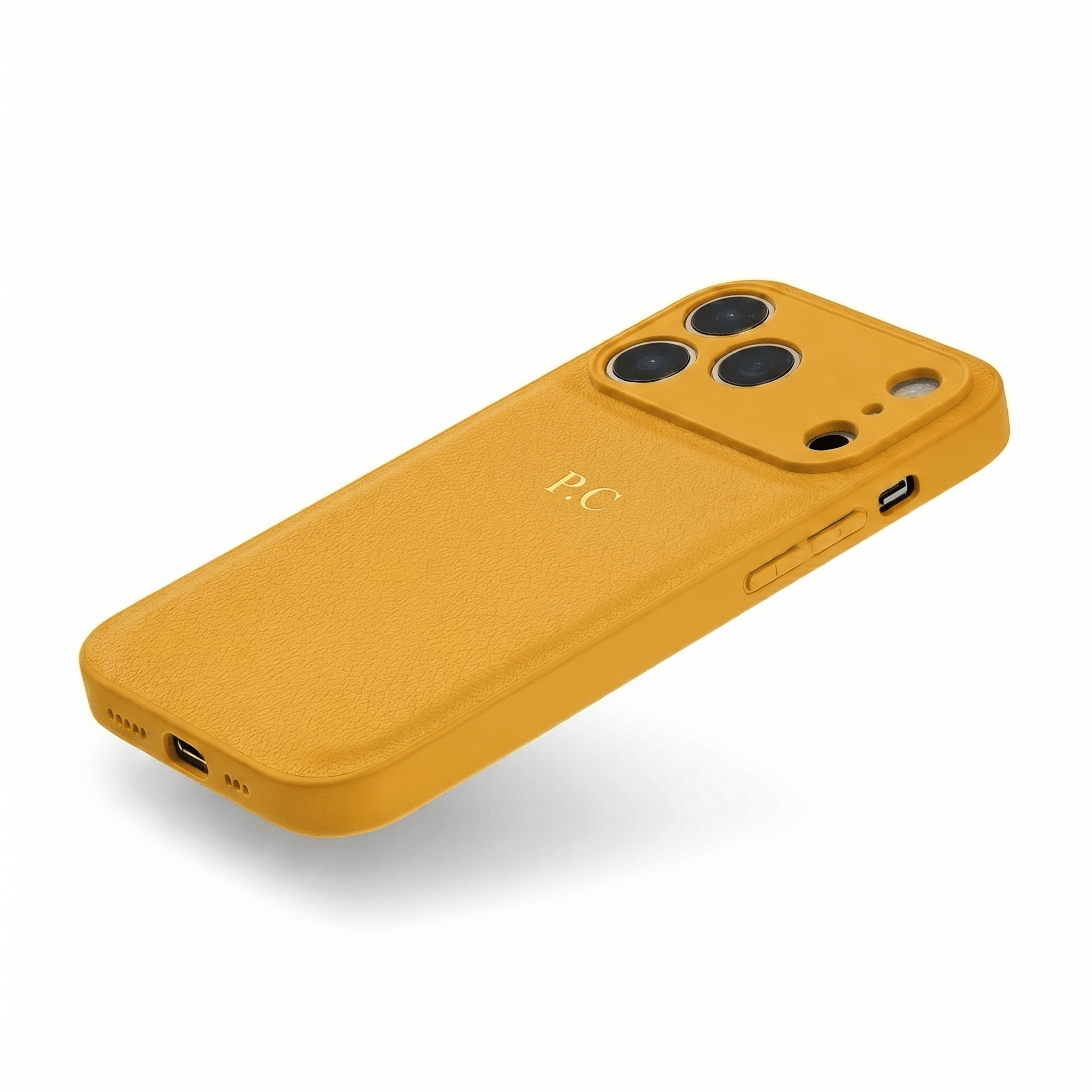 Yellow Leather iPhone Case - Poly Bands