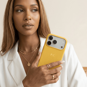 Yellow Leather iPhone Case - Poly Bands