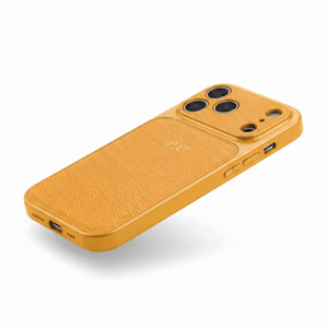 Yellow Personalized iPhone Case With Leather - Poly Bands